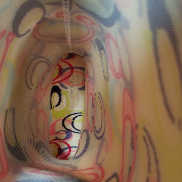 Multicolor Coach Rubber Rain Boots Sz7 - Picture 6 of 8